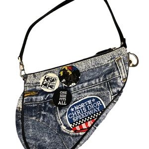 Christian Dior Limited Edition Dior X Galliano Mini Speed Way Saddle Bag.